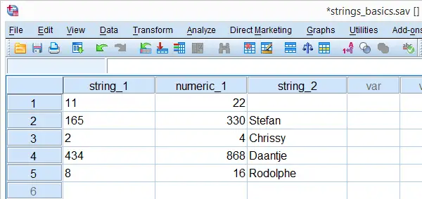 SPSS String Variables Quick Introduction