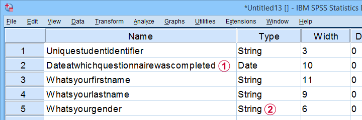 Convert Excel To SPSS String Variables