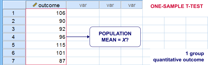 One Sample T Test Data View