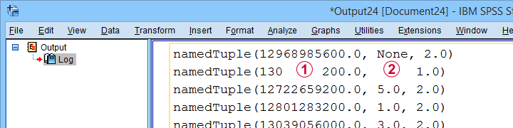 Python SPSSdata SPSSdata Output Example