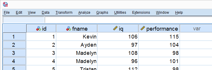  Vue de données de régression linéaire simple 