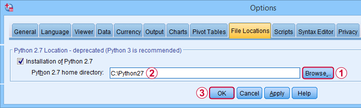 SPSS 27 Use Python Version 2