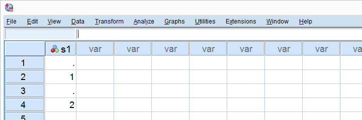 SPSS Alter Type Bug Data View After