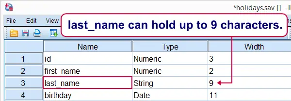 SPSS ALTER TYPE String Length Insufficient