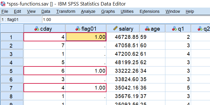 SPSS Any Function Example