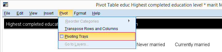 SPSS Apa Contingency Tables Rearrange Table Dimensions 1