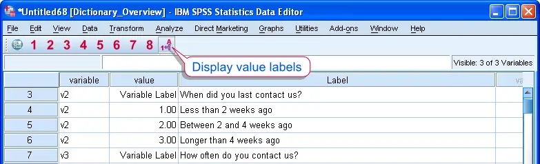 SPSS Codebook to Excel Result