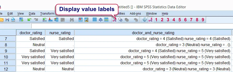 SPSS Combine Categorical Variables Result