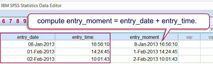 SPSS Combine Date and Time into Datetime