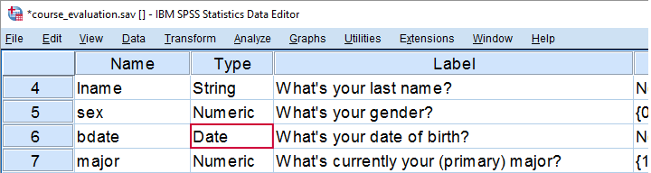 spss code for class