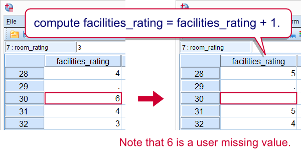 missing values spss code