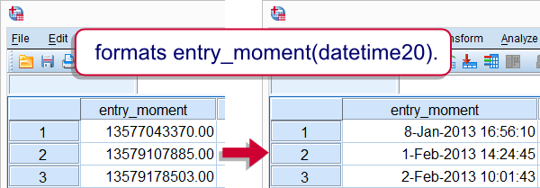 SPSS COMPUTE command datetime variable