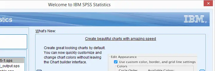 SPSS 25 New Chart Looks