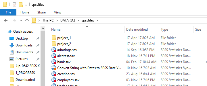 SPSS Data And Syntax Files In Folder