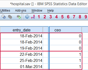 SPSS Date.dmy Function Example