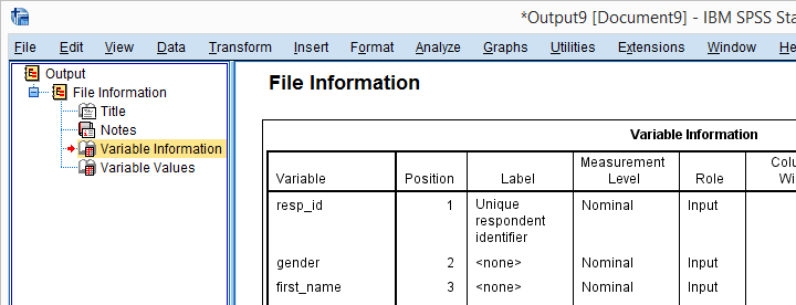 spss code book