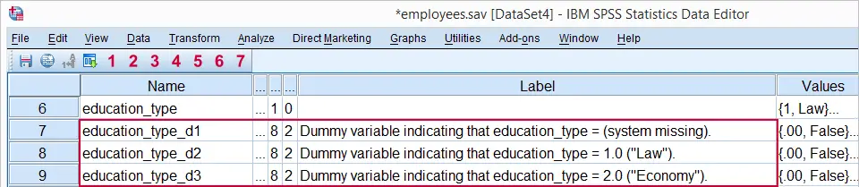 create dummy variables in spss 16.0