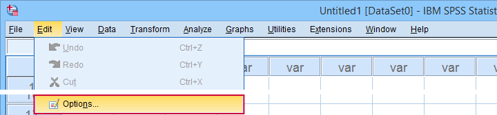 SPSS Edit Options