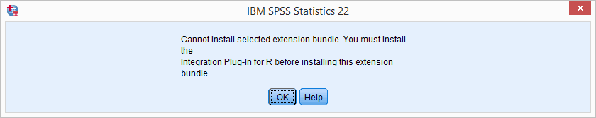 SPSS Extension Bundle Installation