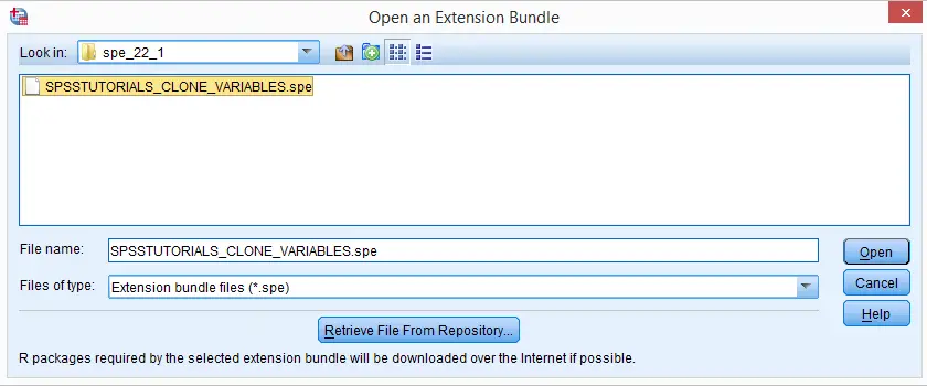 fuzzy extension spss 23 install