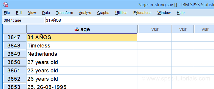 SPSS Extract Digits From String