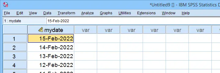 SPSS Extract Isoweek From Date Test Data