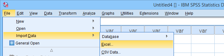 SPSS File Import Data Excel