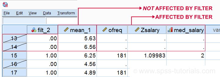 SPSS Filter And Data Editing