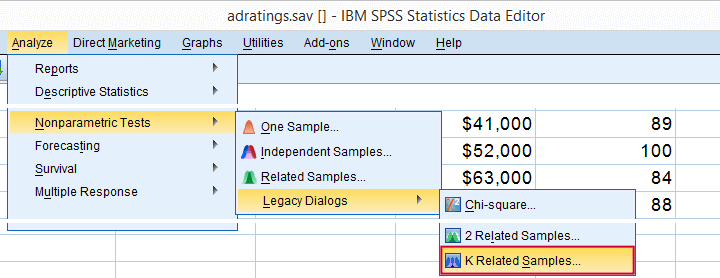 spss 25 there is no menu for repeated measures anova