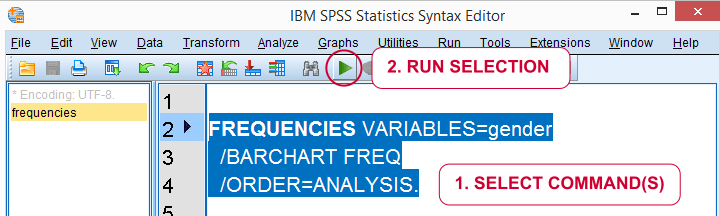 Select and Run Syntax