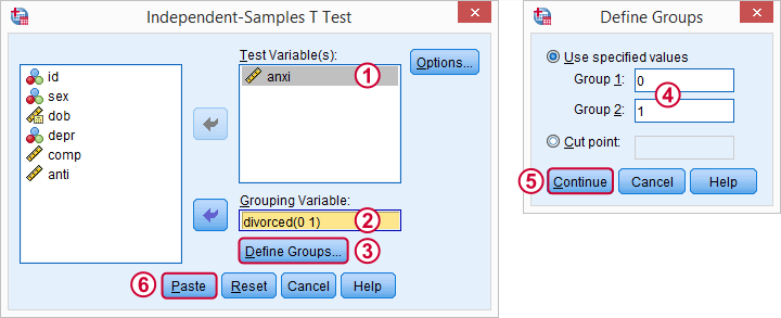 t test spss