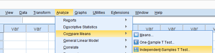 t test spss