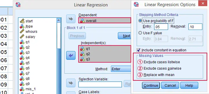 Spss Syntax Missing Values