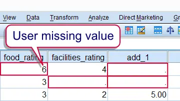 missing values spss code