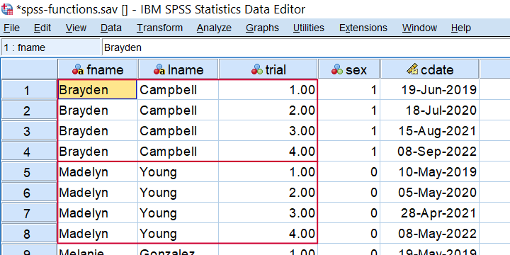 SPSS Mod Function Example