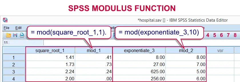 SPSS Modulus Function