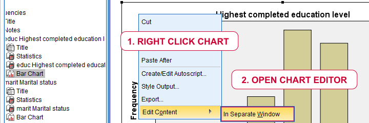SPSS - Open Chart Editor by Right Clicking Chart