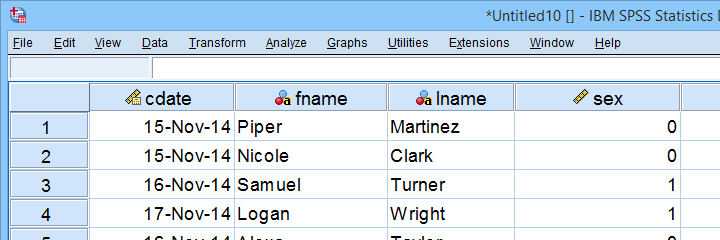 SPSS Open Excel File Values Result