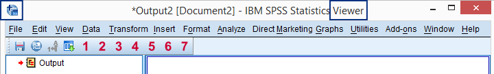 SPSS Output Viewer Window