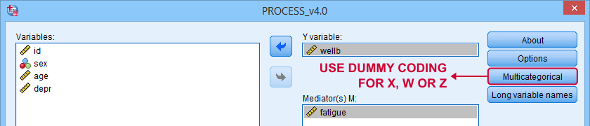 SPSS Process Dummy Coding