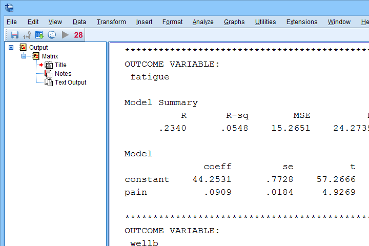 SPSS Process Macro Output As Text