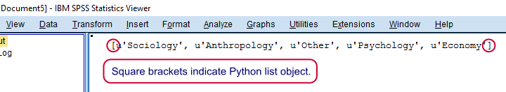 SPSS Python Look Up Data Values