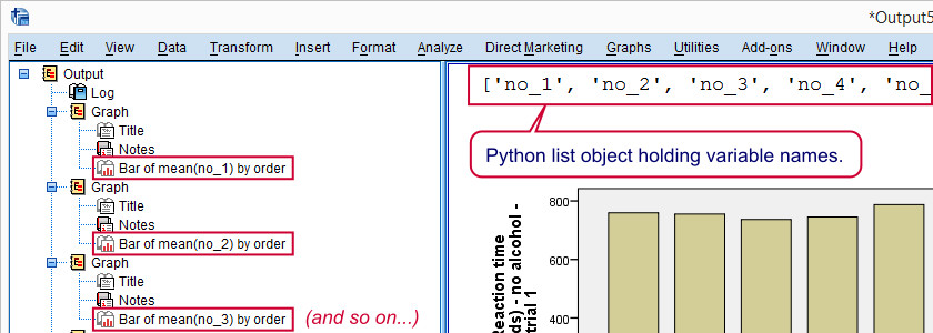 SPSS Python Loop Examples Output 1
