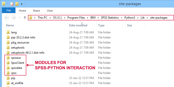 SPSS Python Modules In Folder 28