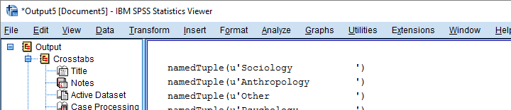 SPSS Python SPSSdata Named Tuples