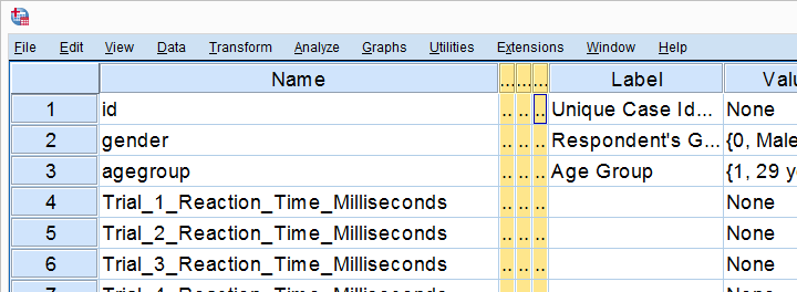 Variable Label And Value Labels In Spss