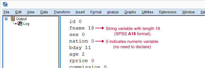 SPSS Python Variable Types In Output Window Clone