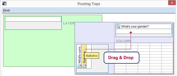 SPSS Rearrange Pivoting Trays
