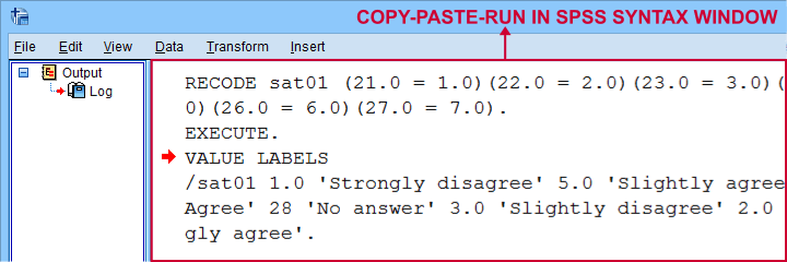 SPSS Recoding Tool Native Syntax