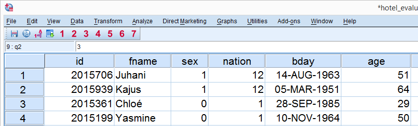 How to write notes in spss syntax